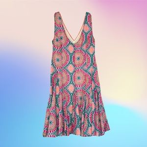 Anthropologie HD in Paris South Island sleeveless dress pink orange floral 4